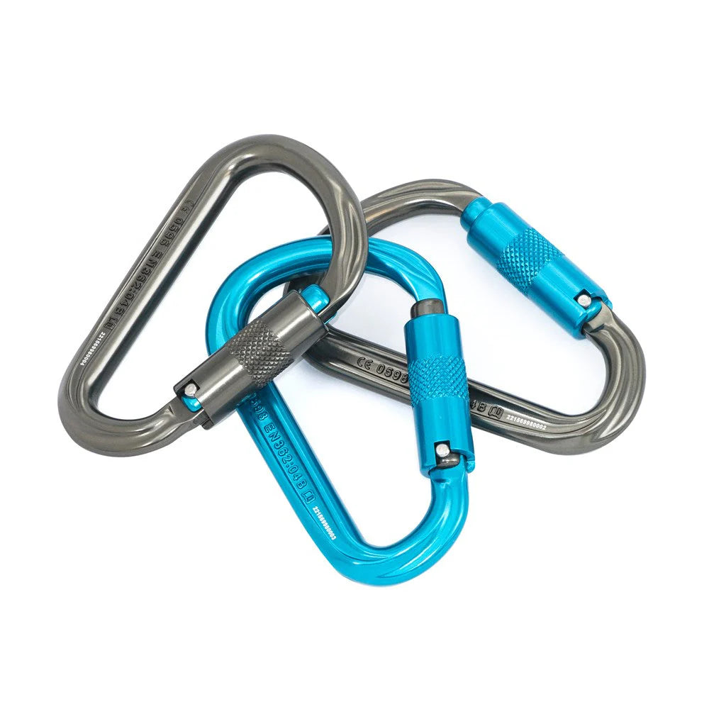 Al HMS Karabiner Supersafe 3pk  Turquoise/Titanium/Grey