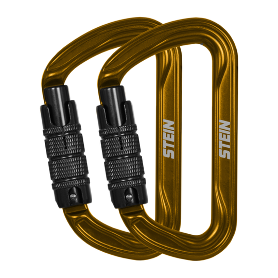 SECURA D Shape Aluminium Gold Twin Pack