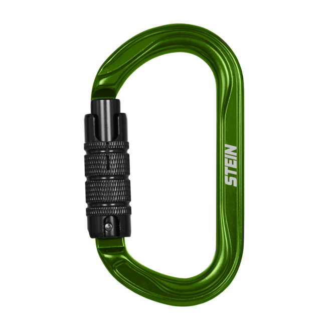 SECURA Oval Aluminium Karabiner Green